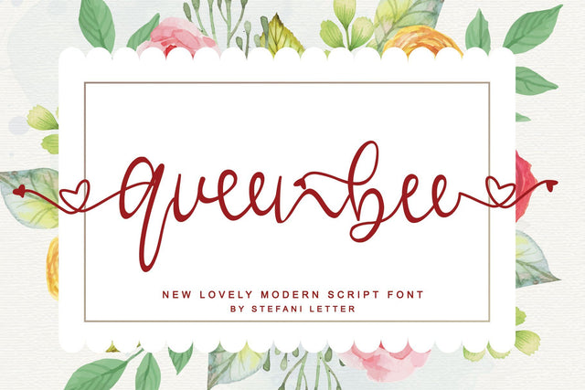 queenbee Font Stefani Letter 