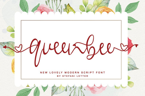 queenbee Font Stefani Letter 