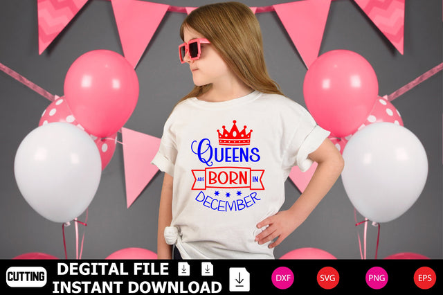 Queens Are Born in December SVG Shahin alam 