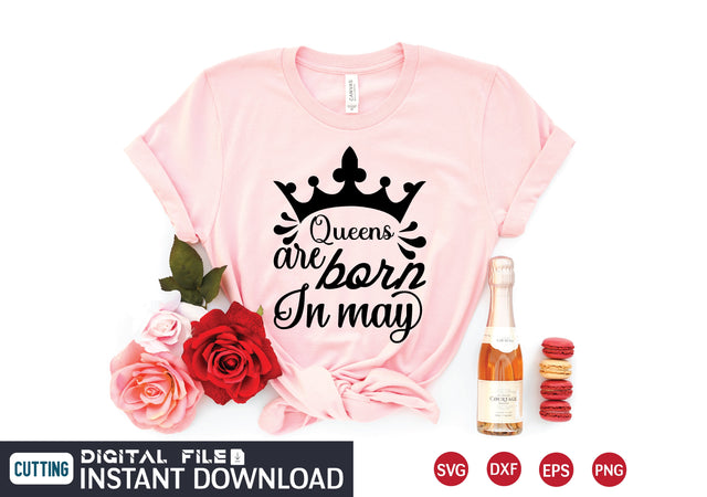 queens are born in may svg SVG designer krishna 