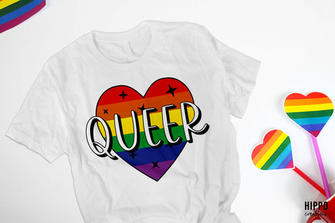 Queer Gay Pride Sublimation PNG Sublimation Hippo Creations 