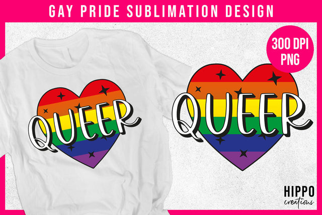 Queer Gay Pride Sublimation PNG Sublimation Hippo Creations 