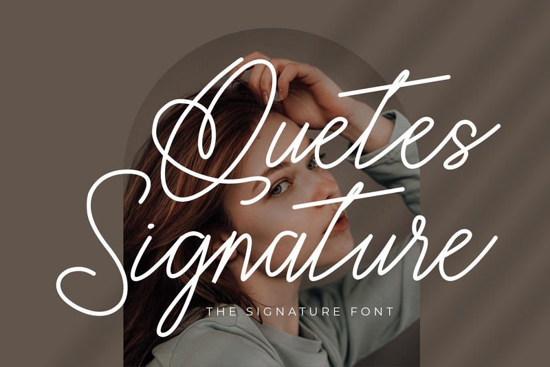 Quetes Signature Font LetterdayStudio 