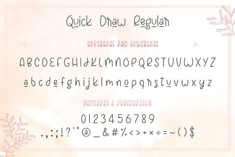 Quick Draw Font AnningArts Design 