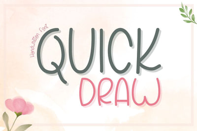 Quick Draw Font AnningArts Design 