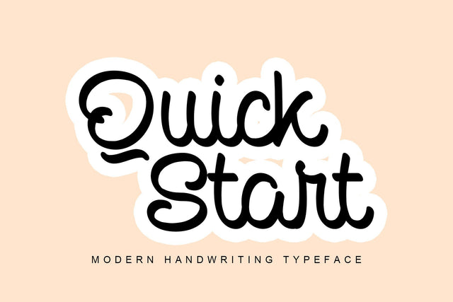 Quick Start Font love script 