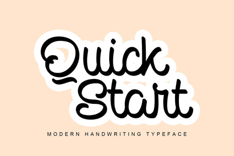 Quick Start Font love script 