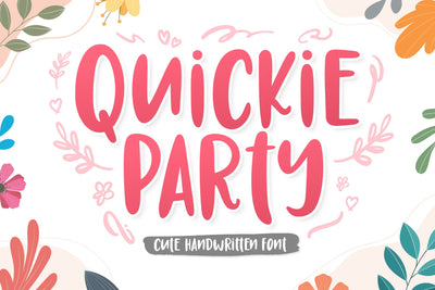 Quickie Party Font Holydie Studio 