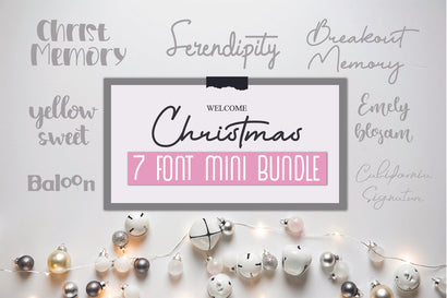 Quickly Get This !! Welcome Christmas 7 Font Mini Bundle Font nearzz 
