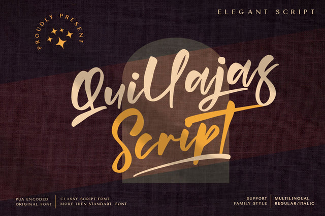 Quillajas Script Font Wildan Type 