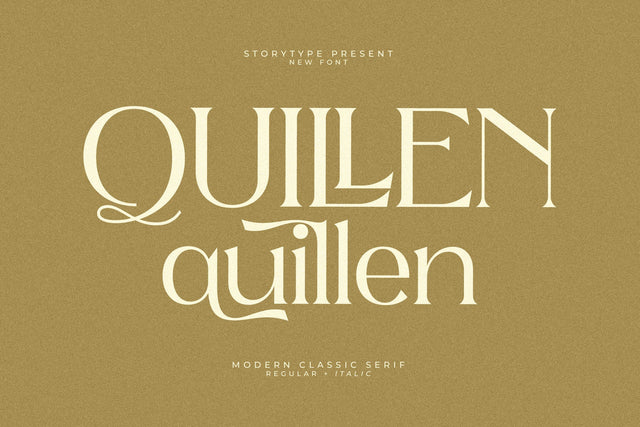 Quillen Typeface Font Storytype Studio 