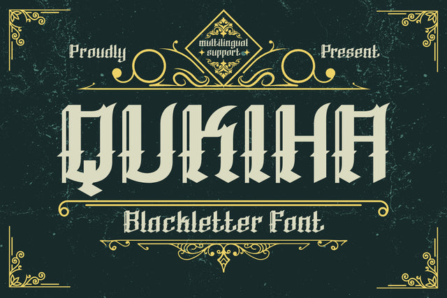 QUKIHA Blackletter font Font twinletter 