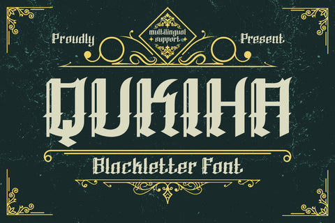 QUKIHA Blackletter font Font twinletter 
