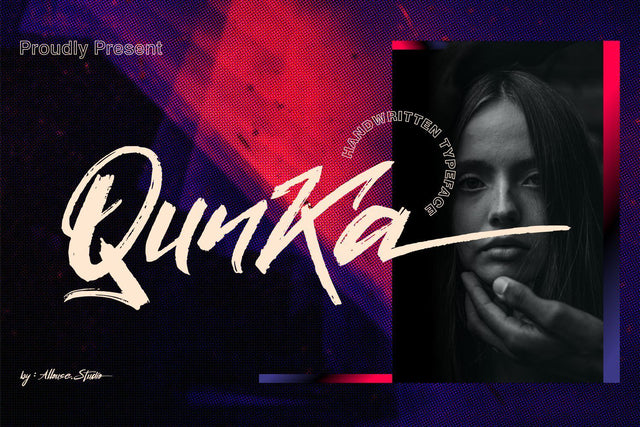 Qunka - Handwritten Typeface Font Allouse.Studio 