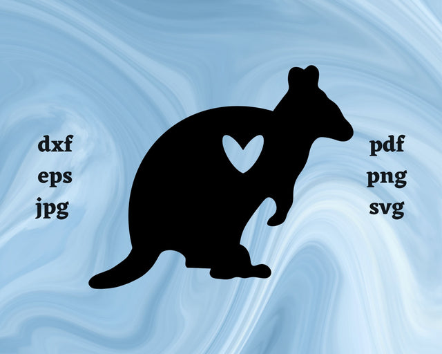 Quokka Heart SVG Cut File SVG Northern Light SVG 