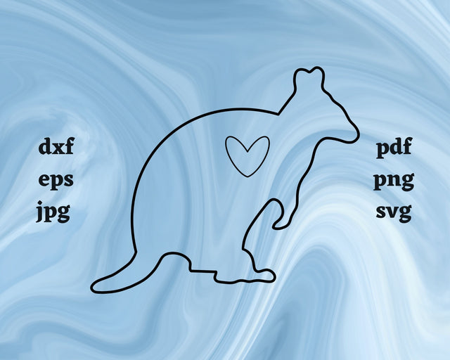 Quokka Heart SVG Cut File SVG Northern Light SVG 