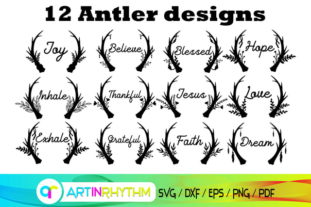 quotes svg, antler svg bundle, antler svg, deer svg SVG Artinrhythm shop 