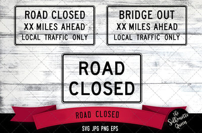 R11 series- Road closed Icon SVG -Vector Symbol Commercial & Personal Use- Cricut,Silhouette,Cameo,Vinyl Cut SVG Loveleen Kaur 