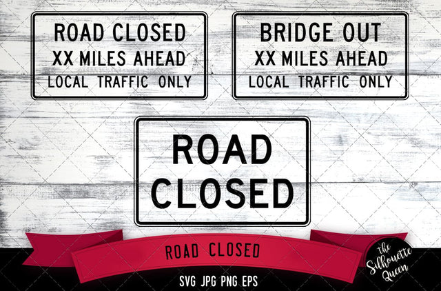 R11 series- Road closed Icon SVG -Vector Symbol Commercial & Personal Use- Cricut,Silhouette,Cameo,Vinyl Cut SVG Loveleen Kaur 