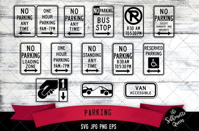 R7 series- Parking Icon SVG -Vector Symbol Commercial & Personal Use- Cricut,Silhouette,Cameo,Vinyl Cut SVG Loveleen Kaur 