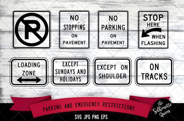 R8 series- Parking and emergency restrictions Icon SVG -Vector Symbol Commercial & Personal Use- Cricut,Silhouette,Cameo,Vinyl Cut SVG Loveleen Kaur 