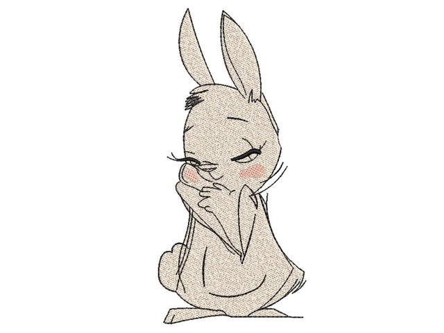 Rabbit Embroidery Design, 4 sizes Embroidery/Applique DESIGNS Nino Nadaraia 