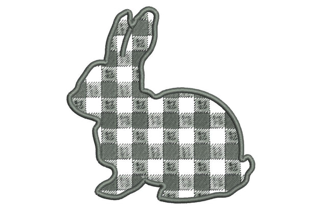 Rabbit Embroidery Design, Easter Embroidery Designs, Plaid Buffallo Bunny Embroidery/Applique DESIGNS NextEmbroidery 