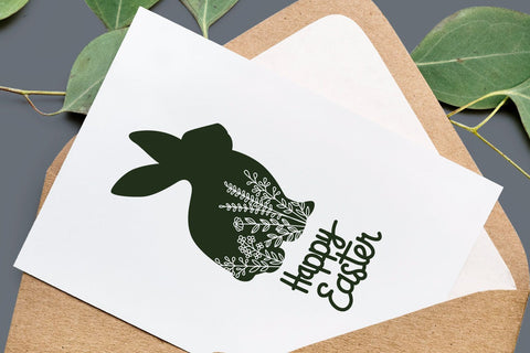Rabbit floral easter, bunny easter SVG dadan_pm 