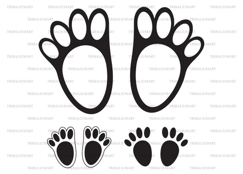 Rabbit footprints SVG TribaliumArtSF 