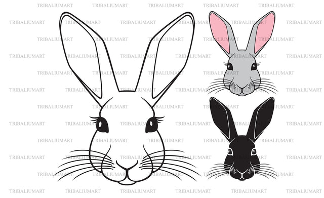 Rabbit head SVG TribaliumArtSF 