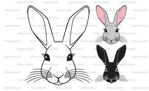 Rabbit head SVG TribaliumArtSF 