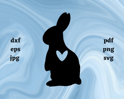 Rabbit Heart SVG Cut File SVG Northern Light SVG 