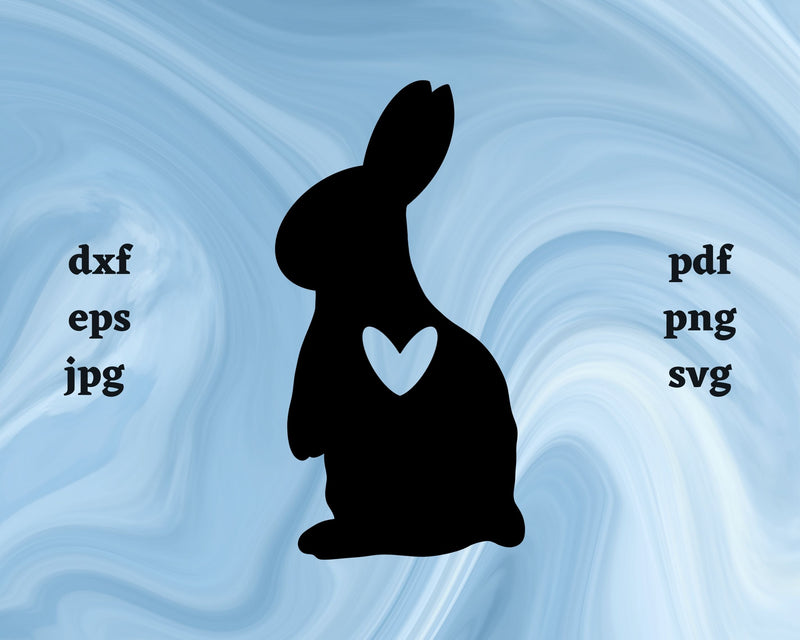 Rabbit Heart SVG Cut File - So Fontsy