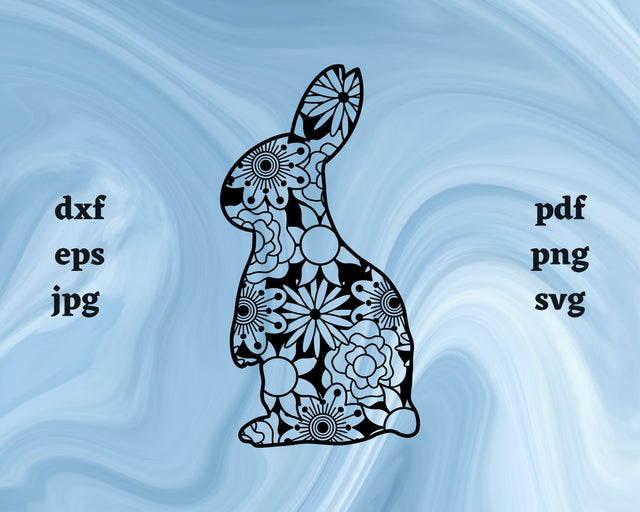 Rabbit Mandala SVG Cut File SVG Northern Light SVG 