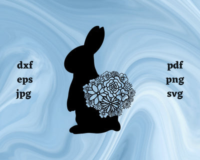 Rabbit Mandala SVG Cut File SVG Northern Light SVG 