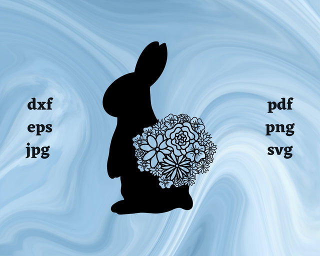 Rabbit Mandala SVG Cut File SVG Northern Light SVG 