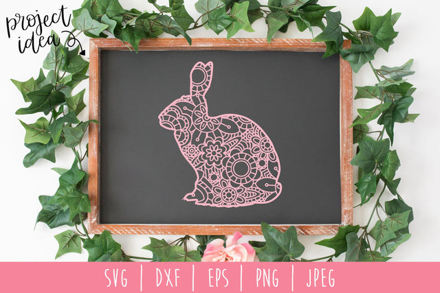 Rabbit Mandala Zentangle SVG SavoringSurprises 