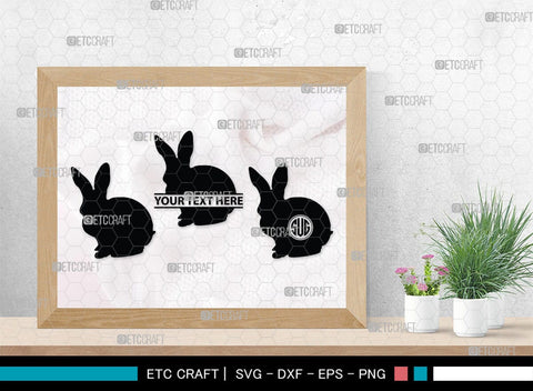Rabbit Monogram, Rabbit Silhouette, Rabbit SVG, Hare Svg, Bunny Svg, Hopping Rabbit Svg, Bunnies Svg, Bunny Rabbit Svg, SB00308 SVG ETC Craft 