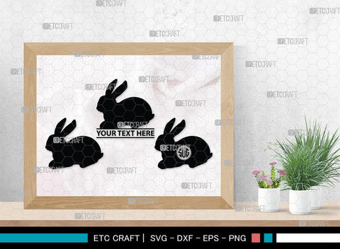 Rabbit Monogram, Rabbit Silhouette, Rabbit SVG, Hare Svg, Bunny Svg, Hopping Rabbit Svg, Bunnies Svg, Bunny Rabbit Svg, SB00308 SVG ETC Craft 