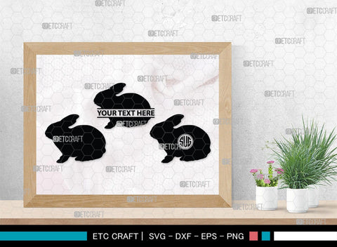 Rabbit Monogram, Rabbit Silhouette, Rabbit SVG, Hare Svg, Bunny Svg, Hopping Rabbit Svg, Bunnies Svg, Bunny Rabbit Svg, SB00308 SVG ETC Craft 