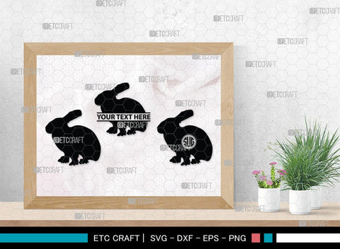 Rabbit Monogram, Rabbit Silhouette, Rabbit SVG, Hare Svg, Bunny Svg, Hopping Rabbit Svg, Bunnies Svg, Bunny Rabbit Svg, SB00308 SVG ETC Craft 