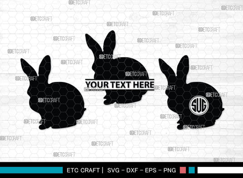 Rabbit Monogram, Rabbit Silhouette, Rabbit SVG, Hare Svg, Bunny Svg, Hopping Rabbit Svg, Bunnies Svg, Bunny Rabbit Svg, SB00308 SVG ETC Craft 