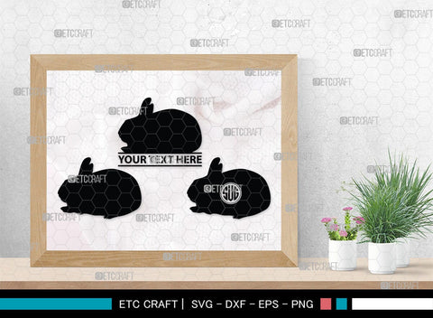 Rabbit Monogram, Rabbit Silhouette, Rabbit SVG, Hare Svg, Bunny Svg, Hopping Rabbit Svg, Bunnies Svg, Bunny Rabbit Svg, SB00308 SVG ETC Craft 