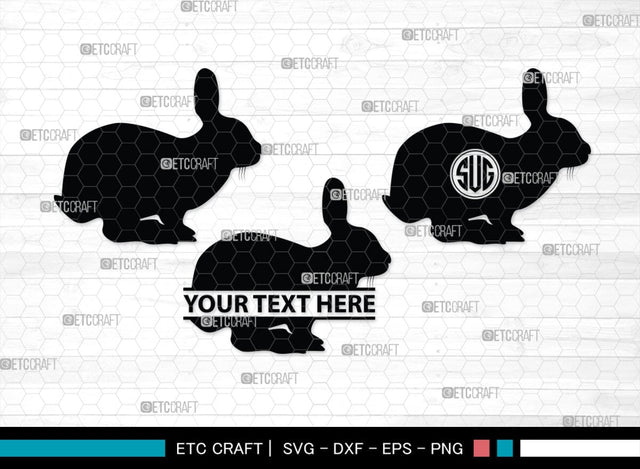 Rabbit Monogram, Rabbit Silhouette, Rabbit SVG, Hare Svg, Bunny Svg, Hopping Rabbit Svg, Bunnies Svg, Bunny Rabbit Svg, SB00308 SVG ETC Craft 