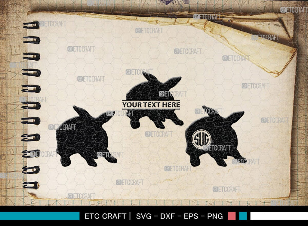 Rabbit Monogram, Rabbit Silhouette, Rabbit SVG, Hare Svg, Bunny Svg ...