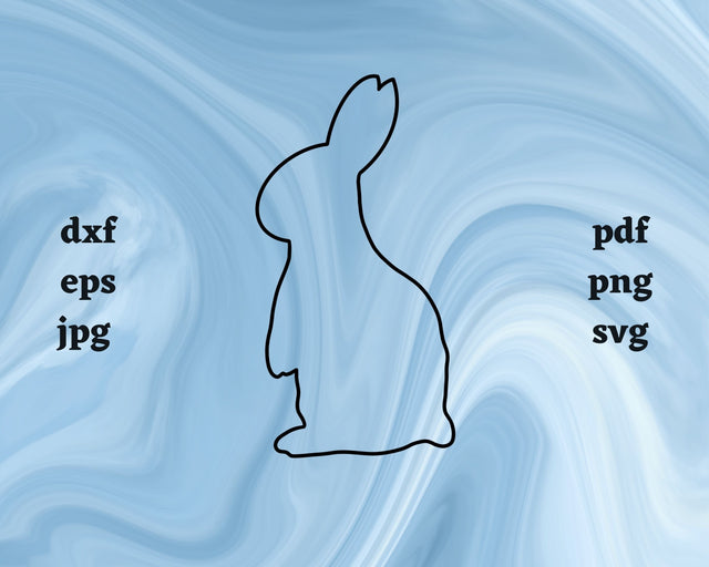 Rabbit Outline SVG Cut File SVG Northern Light SVG 
