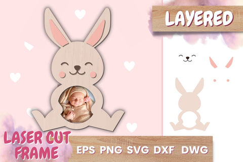 Rabbit Photo Frame SVG | Papercut animals | Shadowbox SVG SvgOcean 