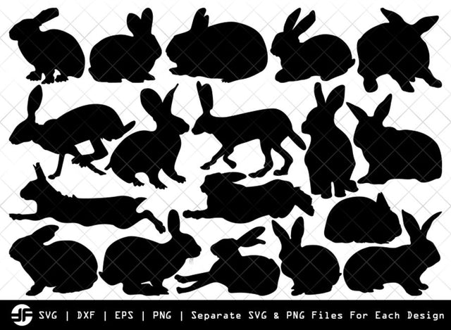 Rabbit SVG | Animal SVG | Silhouette Bundle | SVG Cut File SVG ETC Craft 