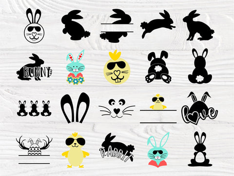 Rabbit SVG Bundle | Rabbit Cut Files for Cricut and Silhouette | Rabbit Monogram | Rabbit Clipart | Easter Svg | Bunny Svg | Cutting Files SVG TonisArtStudio 