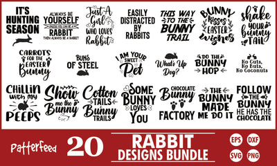 Rabbit SVG Designs Bundle SVG PatternFeed8 